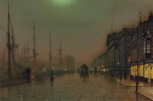 Reekie, Glasgow Oil painting by John Atkinson Grimshaw