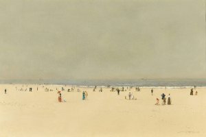 Sand, Sea And Sky, a Summer Phantasy Oil painting by John Atkinson Grimshaw