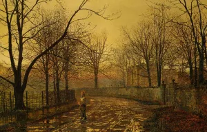 Sixty Years Ago by John Atkinson Grimshaw - Oil Painting Reproduction