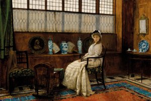 The Cradle Song by John Atkinson Grimshaw Oil Painting
