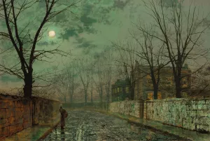 Under the Silvery Moonbeams by John Atkinson Grimshaw Under the Silvery Moonbeams by John Atkinson Grimshaw Oil Painting
