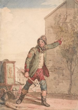 A Fireman by John Augustus Atkinson Oil Painting