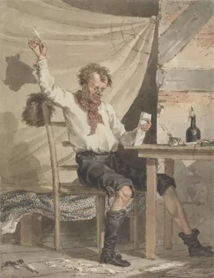 The Poet by John Augustus Atkinson Oil Painting