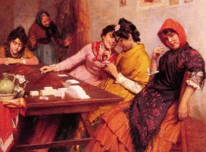 The Cigarette Makers of Seville painting by John Bagnold Burgess
