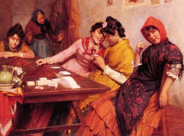 The Cigarette Makers of Seville by John Bagnold Burgess - Hand-Painted Oil Painting Reproduction