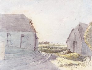 Holywell, Oxford by John Baptist Malchair Oil Painting