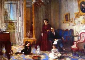 The Lesson by John Barnard Whittaker Oil Painting