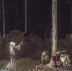 Brother St. Martin and the Three Trolls by John Bauer Brother St. Martin and the Three Trolls by John Bauer Oil Painting