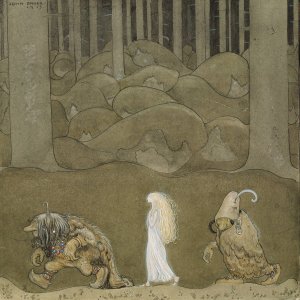 The Princess and the Trolls by John Bauer Oil Painting