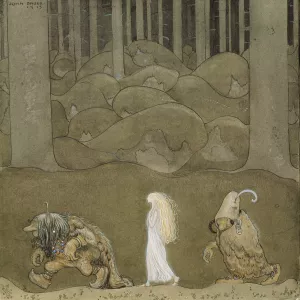 The Princess and the Trolls by John Bauer Oil Painting