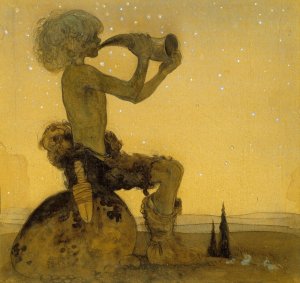 Vill Vallareman by John Bauer Oil Painting