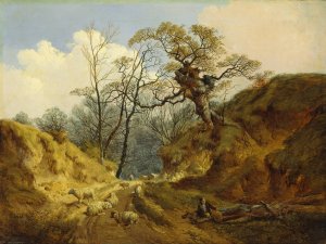 Crown Point, Whitlingham, near Norwich by John Berney Ladbrooke Oil Painting