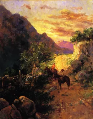 Riders at the Gate by John Bond Francisco Oil Painting