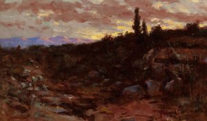 Sunset Landscape by John Bond Francisco Oil Painting