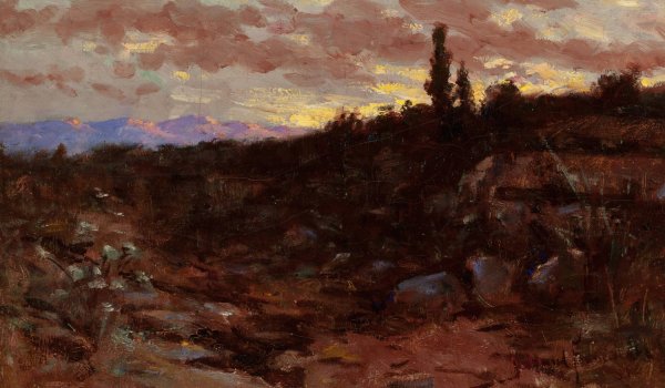 Sunset Landscape  by John Bond Francisco - Hand-Painted Oil Painting Reproduction