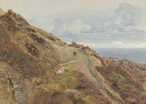 Bonchurch Downs  by John Brett - Hand-Painted Oil Painting Reproduction