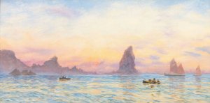 The Cornish Coast Near Newquay by John Brett Oil Painting