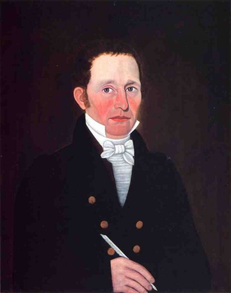 Main Product Photo of Portrait of John Cox of Bridgeton, Maine Painting by John Brewster Jr