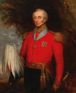 Portrait von Lieutnant-General Sir David Latimer Tinling-Wriddington by John Bridges Oil Painting