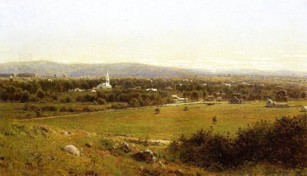 Connecticut Landscape by John Bunyan Bristol - Hand-Painted Oil Painting Reproduction