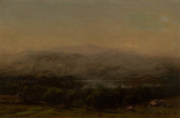 Kayser's Pond, Maine by John Bunyan Bristol - Hand-Painted Oil Painting Reproduction