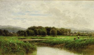 Pastoral Landscape by John Bunyan Bristol Oil Painting