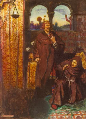 King of Scots and Andrea Browne painting by John Byam Liston Shaw