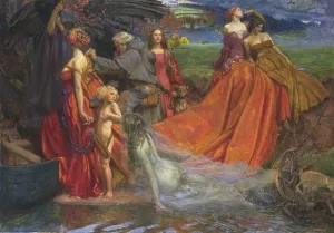 Now is Pilgrim Fair Autumn's Charge painting by John Byam Liston Shaw