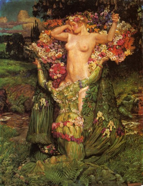 Main Product Photo of Rising Spring Painting by John Byam Liston Shaw
