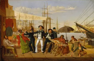 After a Long Cruise by John Carlin Oil Painting