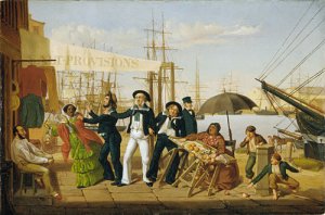 After a Long Cruise by John Carlin Oil Painting