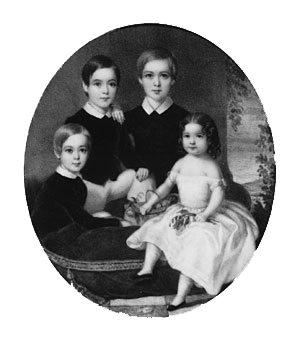 The Thompson Children by John Carlin Oil Painting