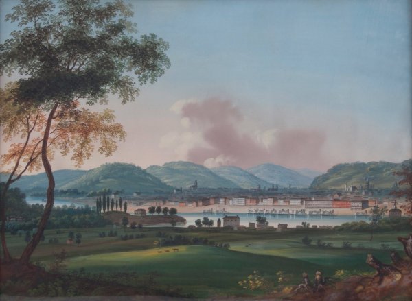 Main Product Photo of Cincinnati From Behind Newport Barracks Painting by John Caspar Wild