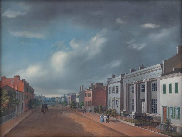 Main Product Photo of Fourth Street East From Vine Painting by John Caspar Wild