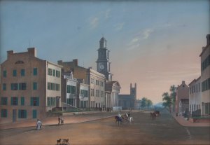 Fourth Street,West From Vine by John Caspar Wild Oil Painting