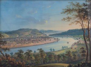 View of Cincinnati From Covington by John Caspar Wild Oil Painting