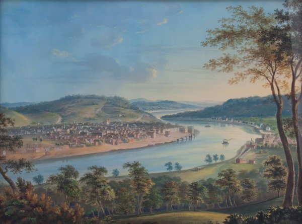 Main Product Photo of View of Cincinnati From Covington Painting by John Caspar Wild