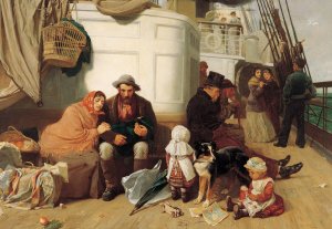 The immigrants' ship by John Charles Dollman Oil Painting