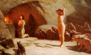 The Temptation of Saint Anthony by John Charles Dollman - Oil Painting Reproduction