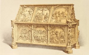 Chasse, or Reliquary, of the Fifteenth Century, in Carved and Gilded Wood by John Charles Robinson Oil Painting