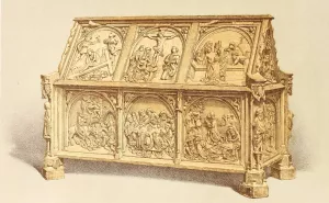 Chasse, or Reliquary, of the Fifteenth Century, in Carved and Gilded Wood Oil painting by John Charles Robinson