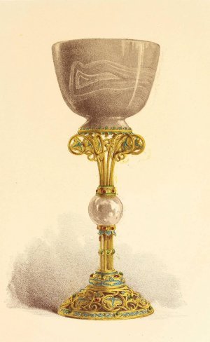 Cup, or Chalice, in Oriental Onyx, mounted in Enamelled Gold by John Charles Robinson Oil Painting