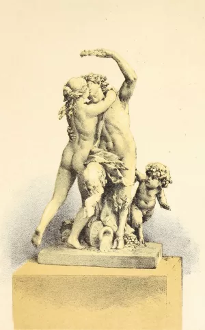 Group in Terra-Cotta - Bacchanalian Subject Oil painting by John Charles Robinson