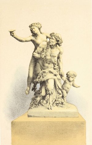 Group in Terra-Cotta - Bacchanalian Subject by John Charles Robinson Oil Painting