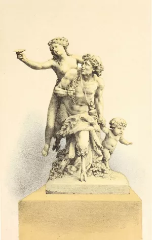 Group in Terra-Cotta - Bacchanalian Subject Oil painting by John Charles Robinson