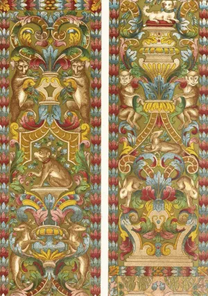 Italian Embroidered Silk Hangings by John Charles Robinson Oil Painting
