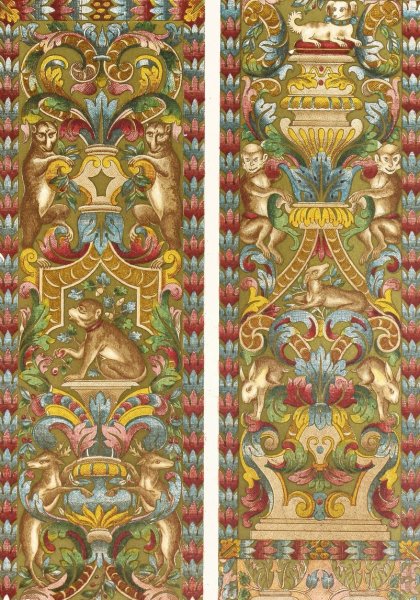 Main Product Photo of Italian Embroidered Silk Hangings  Painting by John Charles Robinson