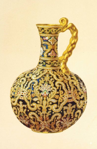 Main Product Photo of Jewelled Bottle in Porcelain  Painting by John Charles Robinson