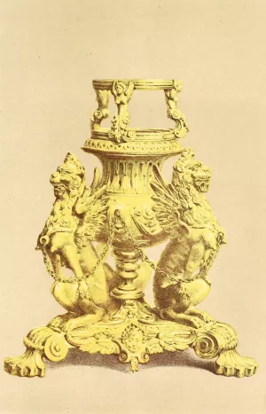 Lamp-Stand, in Gilt Bronze. Italian Cinque-Cento Work Oil painting by John Charles Robinson