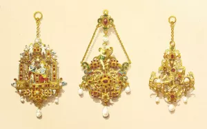 Pendant Jewels in Gold, Enamelled, and Set with Precious Stones by John Charles Robinson Oil Painting